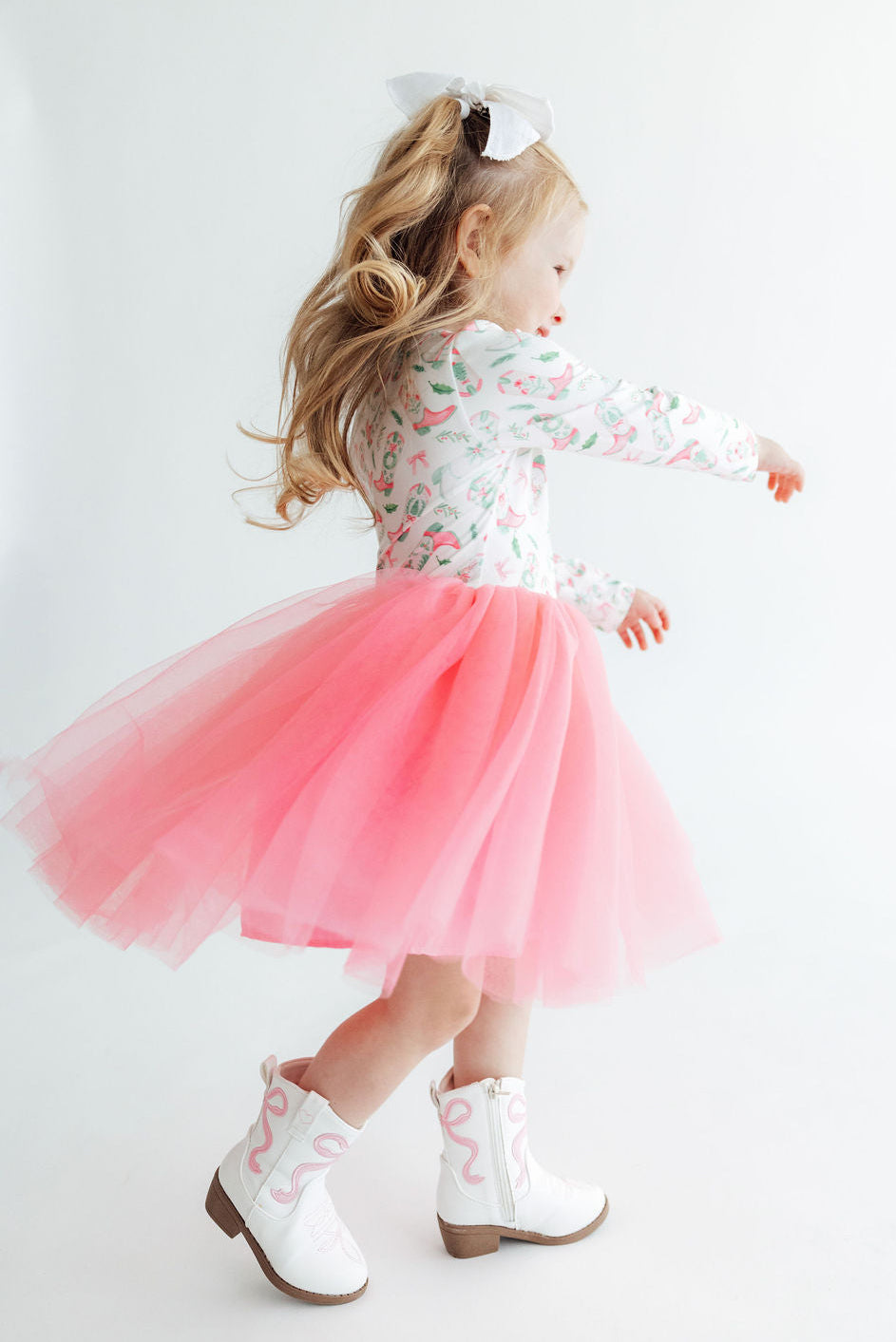 Country Christmas L/s Tutu Dress