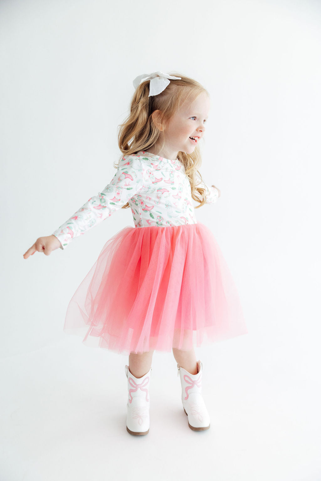 Country Christmas L/s Tutu Dress