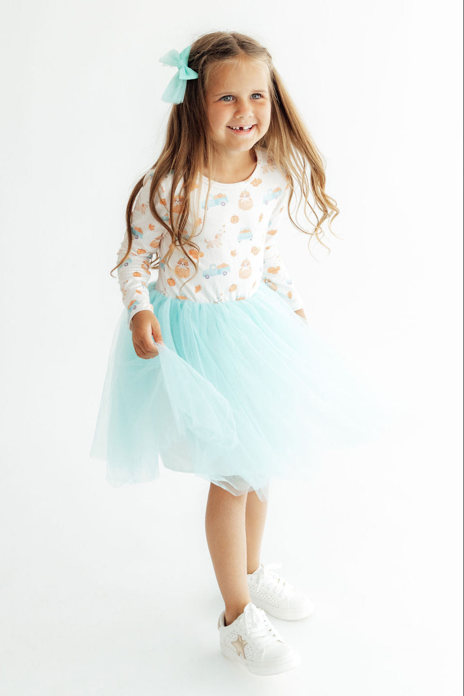 Pumpkin Spice Pups L/s Tutu Dress