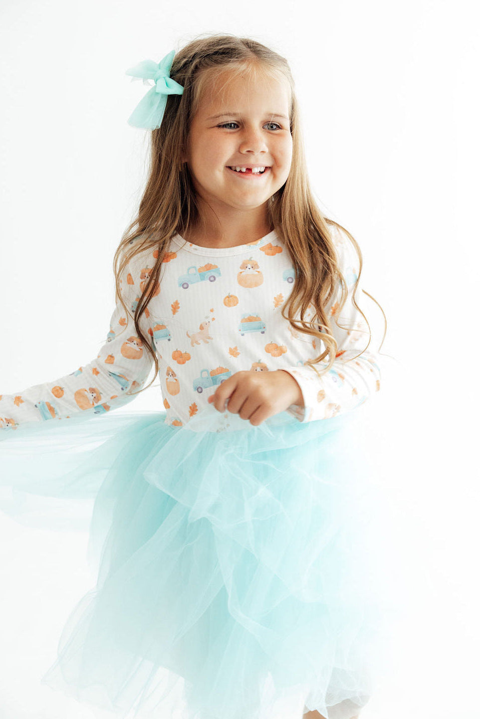 Pumpkin Spice Pups L/s Tutu Dress