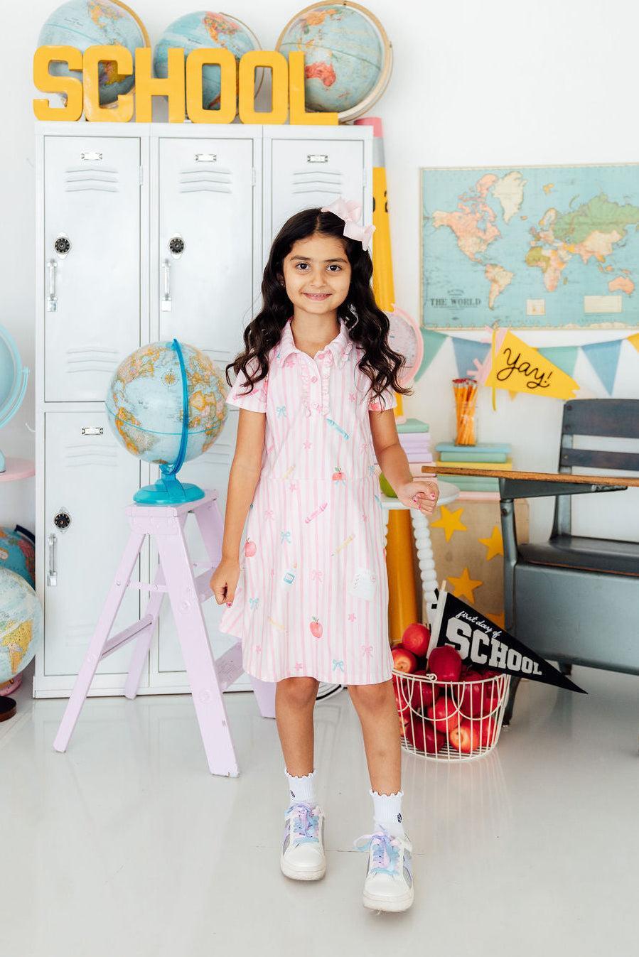 Gold Star Girl S/s Polo Dress