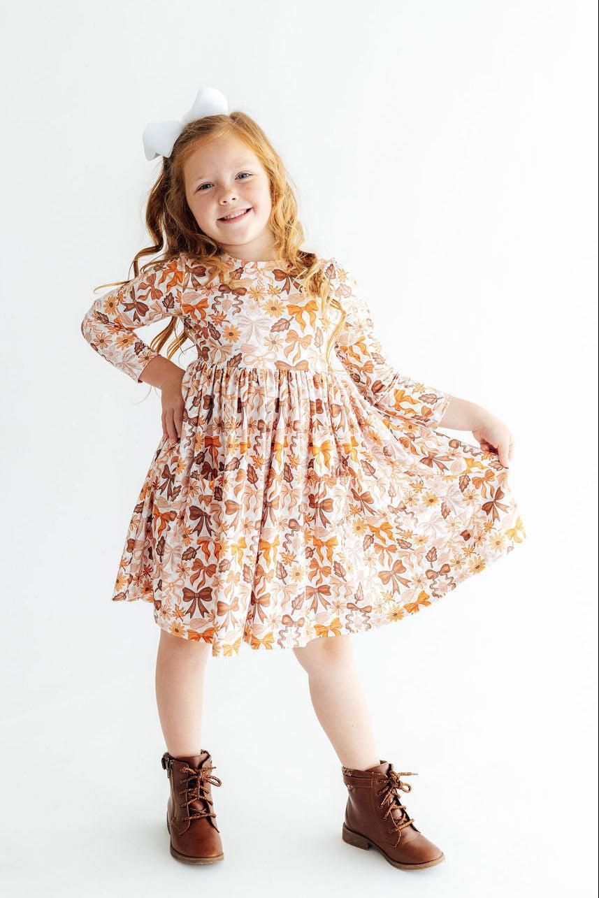 Fall Harvest L/s Pocket Twirl Dress