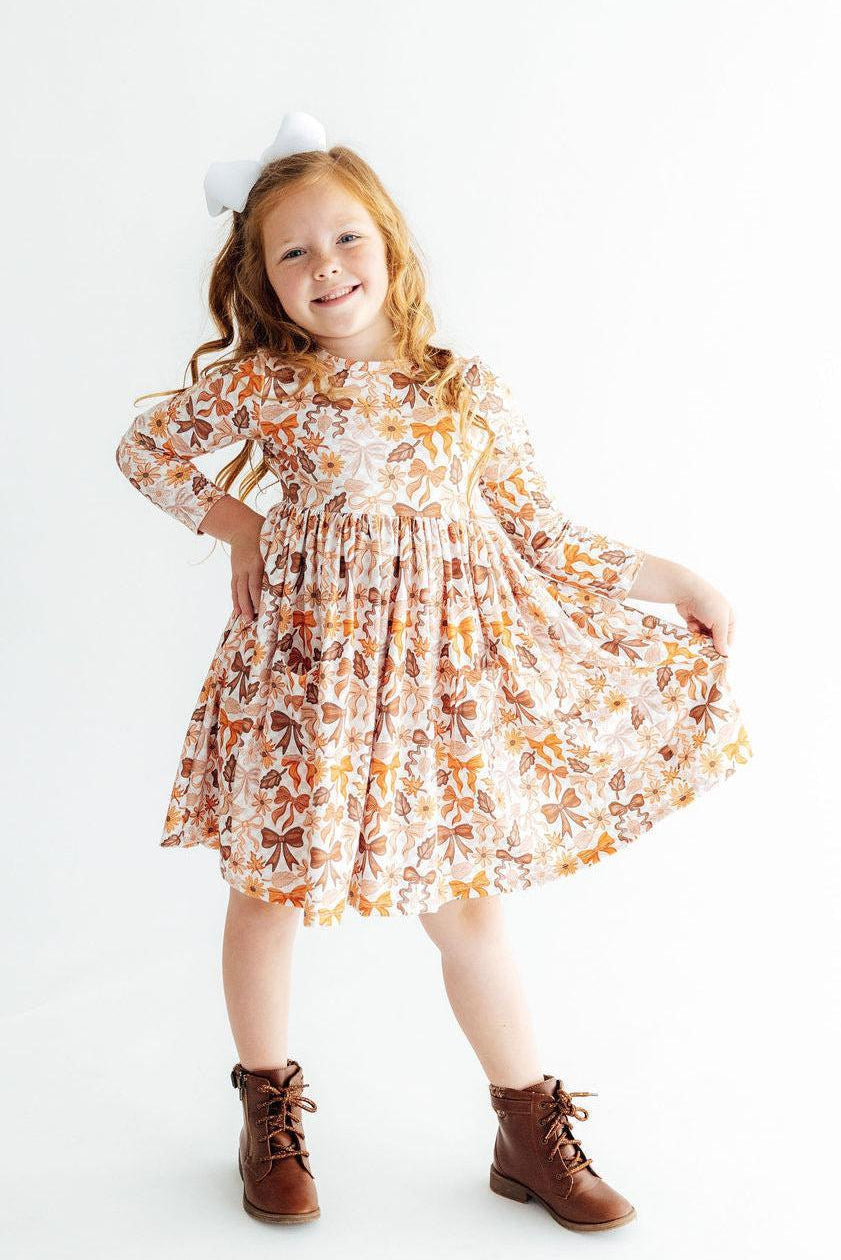Fall Harvest L/s Pocket Twirl Dress