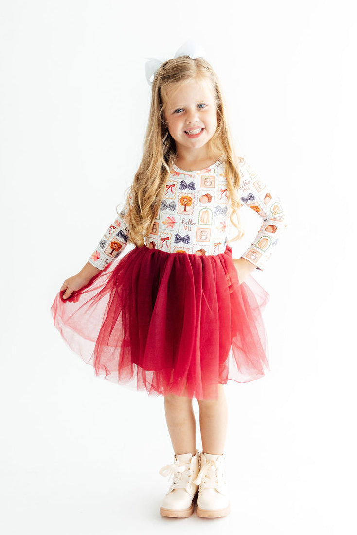Hello Fall L/s Tutu Dress