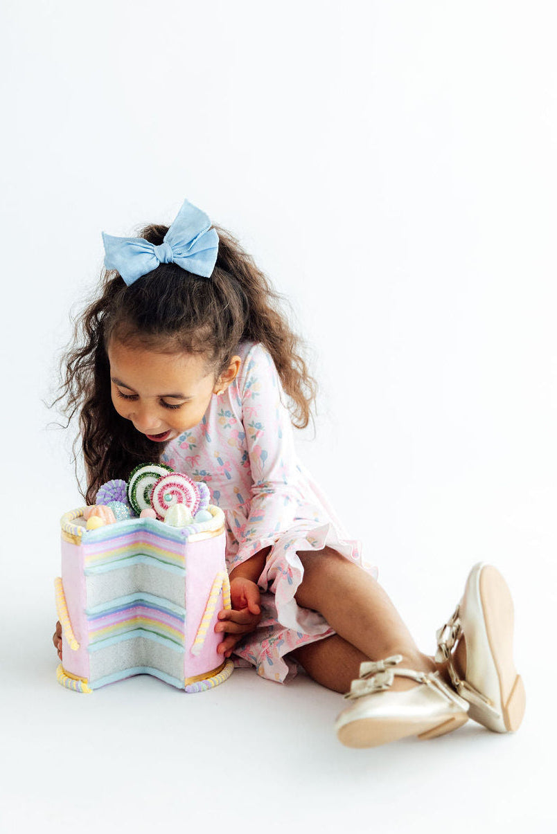 Party Time L/s Ruffle Hem Twirl Dress