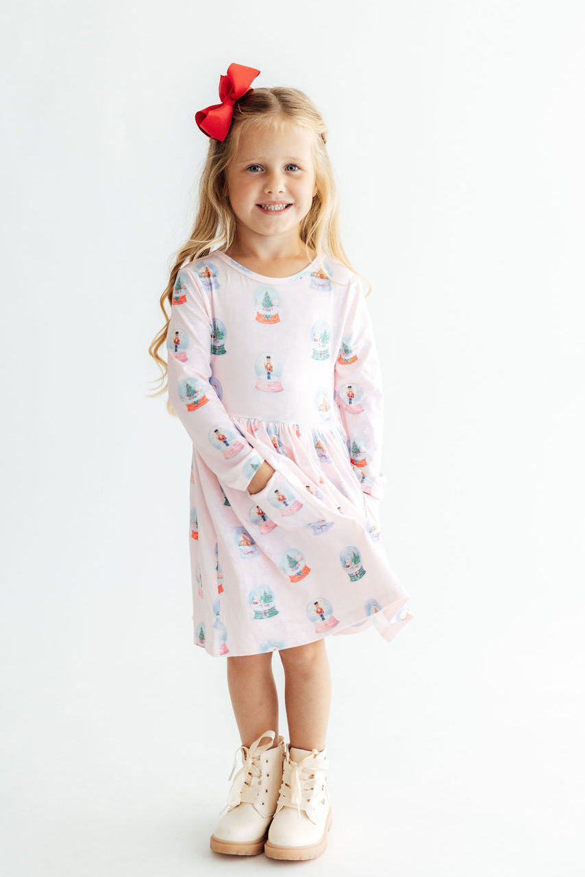 Let It Snow L/s Pocket Twirl Dress