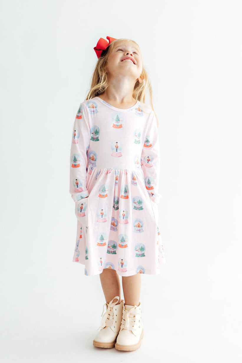 Let It Snow L/s Pocket Twirl Dress