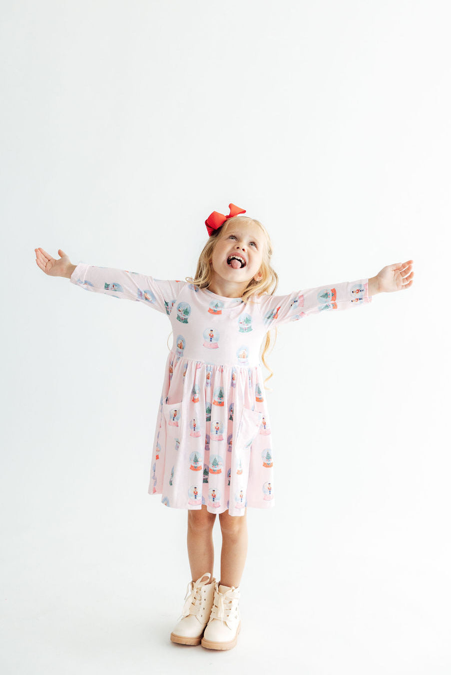 Let It Snow L/s Pocket Twirl Dress