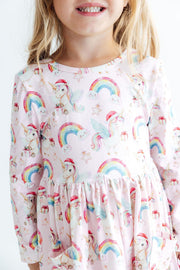 Christmas Magic L/s Pocket Twirl Dress