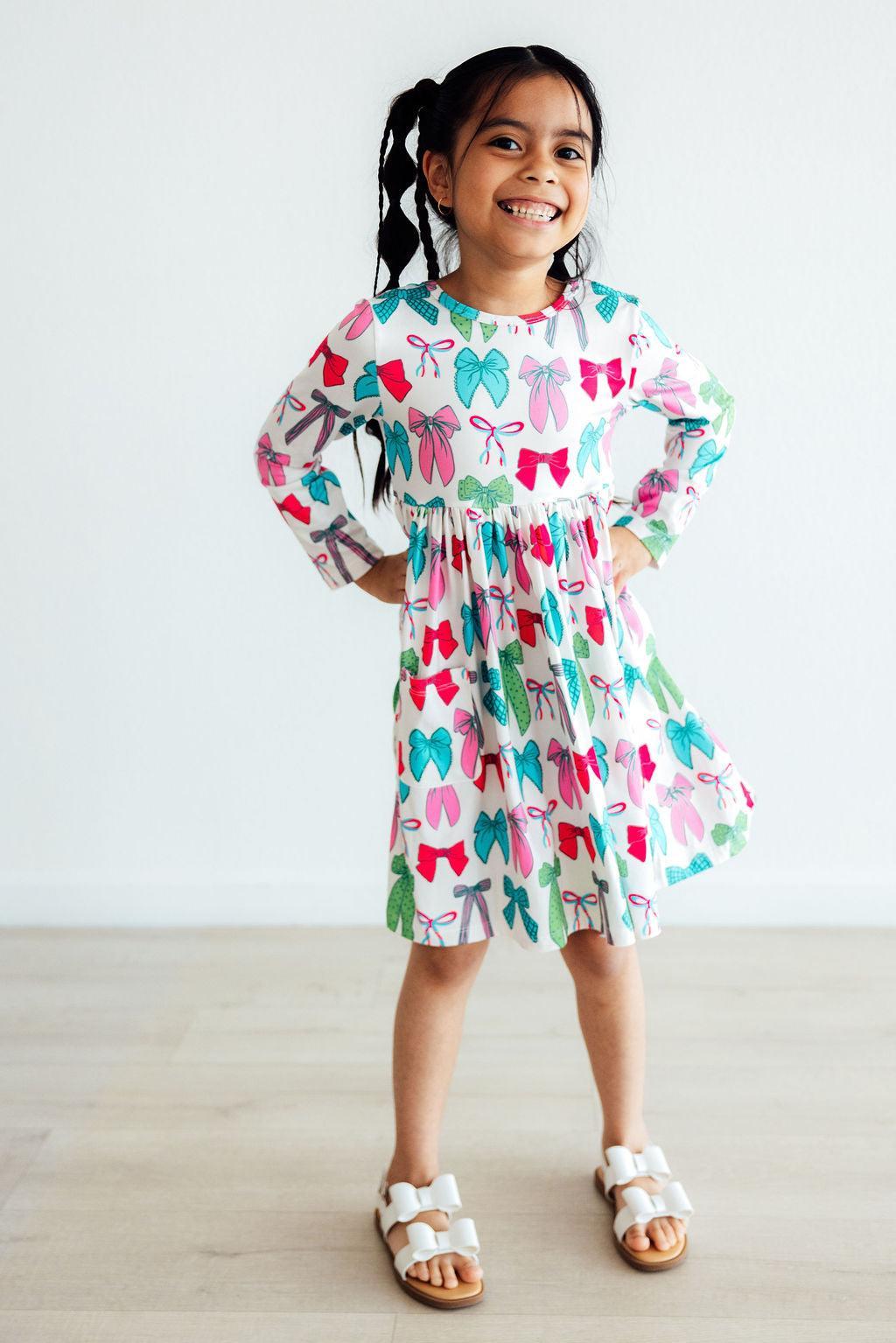 Twirls & Ties L/s Pocket Twirl Dress