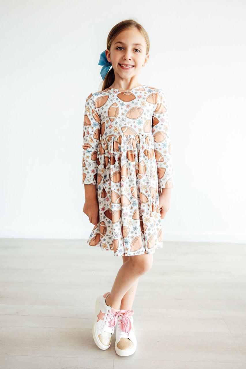 Football Friday L/s Pocket Twirl Dress