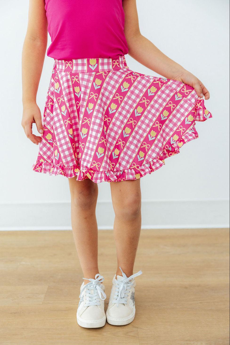 I Love You Tulip Much Ruffle Twirl Skort