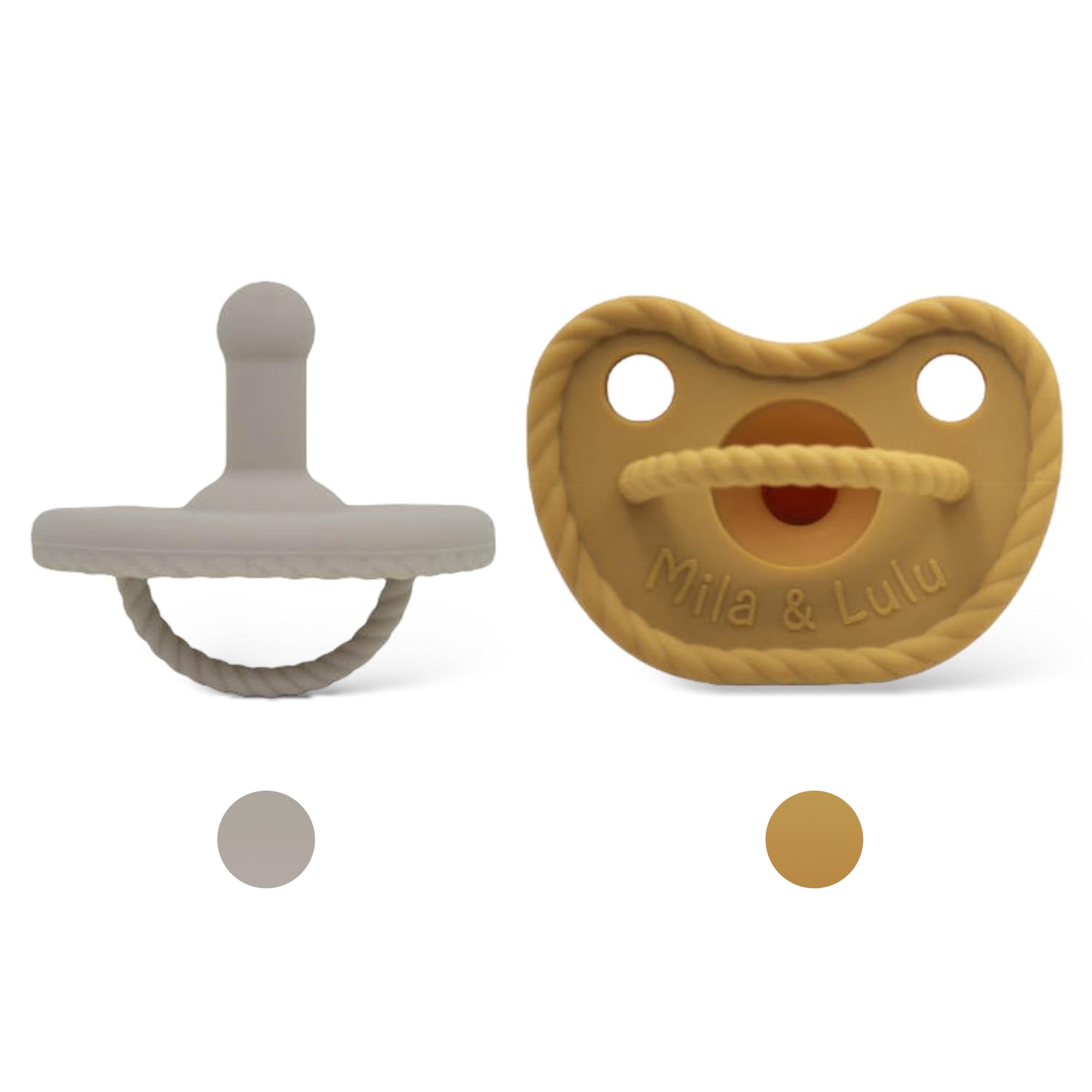 Round Shape Silicone Pacifiers (set Of 2)