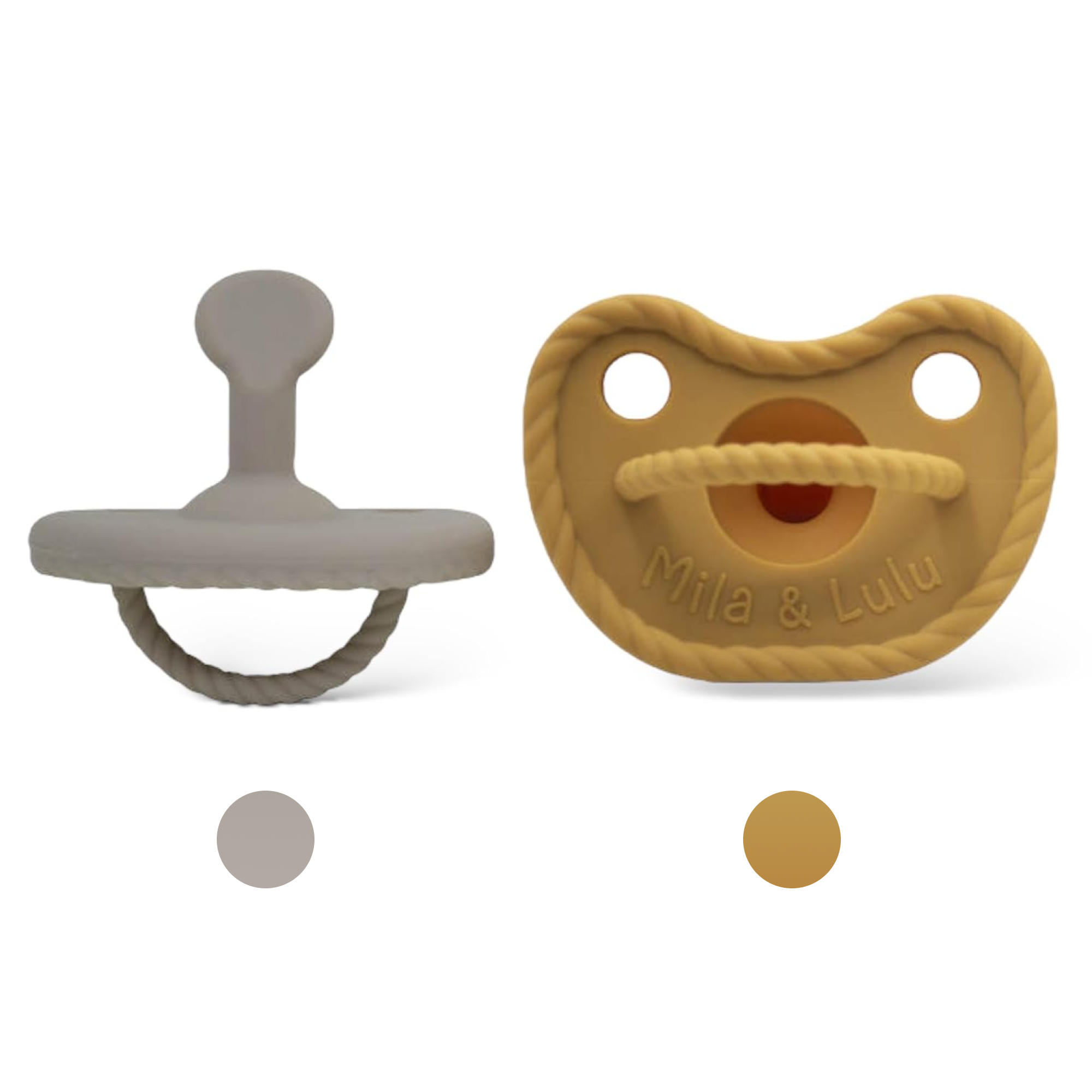 Orthodontic Shape Silicone Baby Pacifiers (set Of 2)