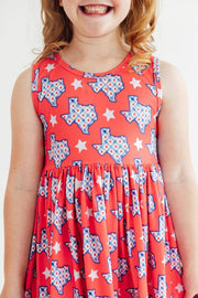 Texas Pride Tank Twirl Dress