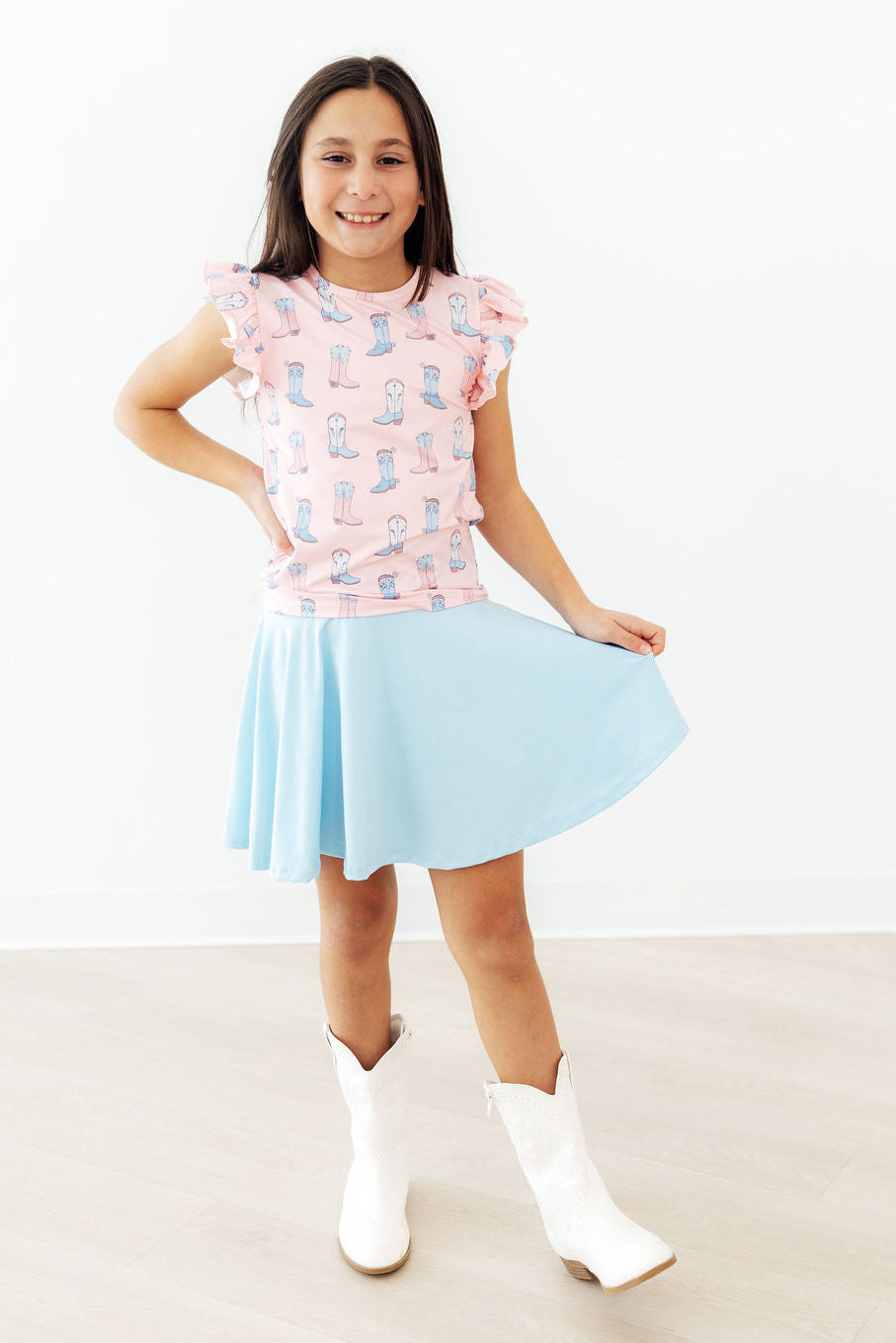 Ribbons & Rodeos S/s Ruffle Tee