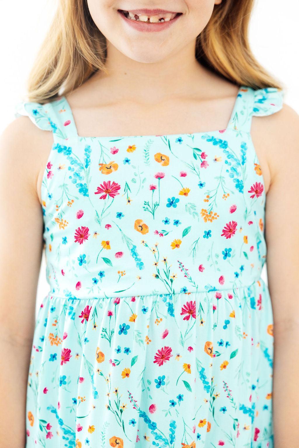 Bluebell Breeze Ruffle Maxi Dress