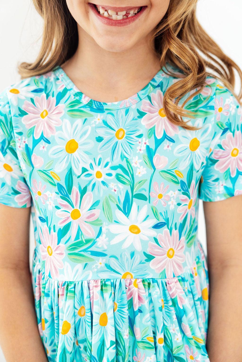 Preppy Daisies S/s Pocket Twirl Dress