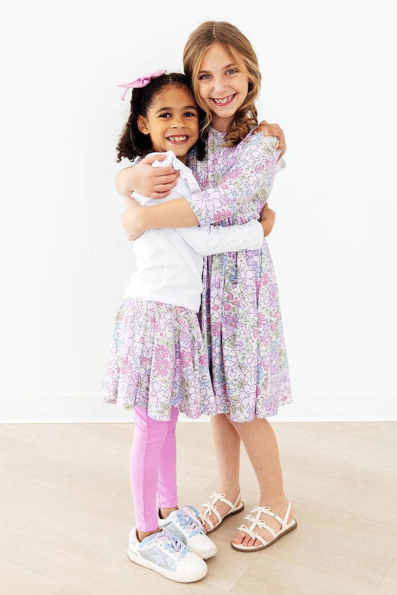 Spring Gardens 3/4 Sleeve Pocket Twirl Dress