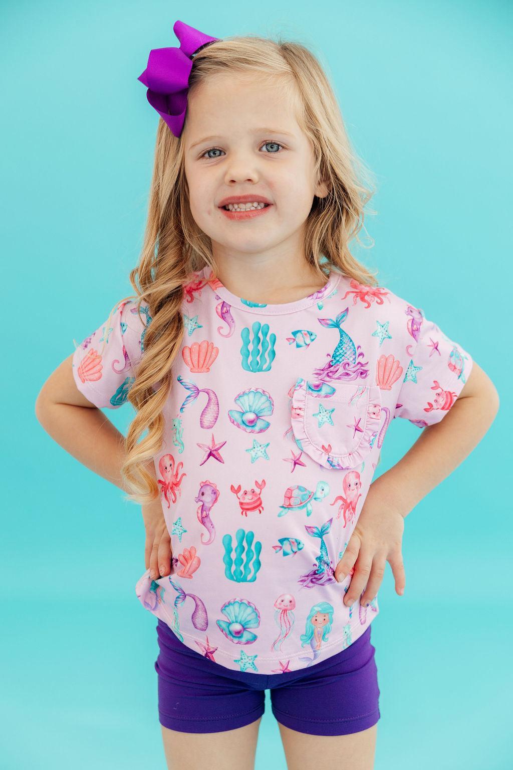 Under The Sea Ruffle Pocket Tee