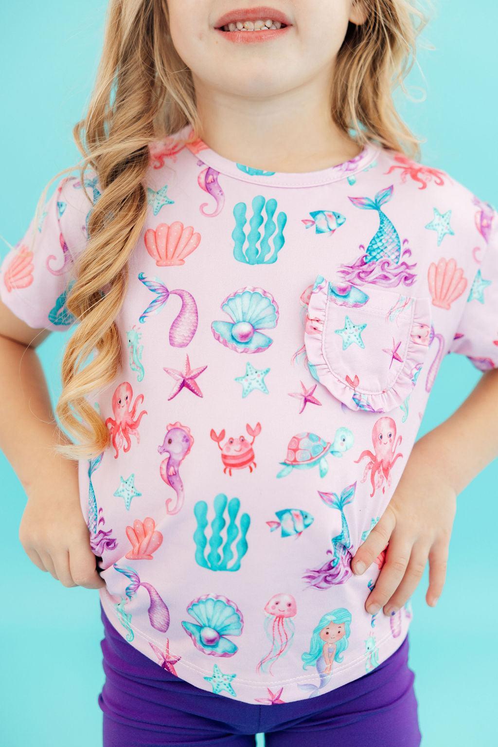 Under The Sea Ruffle Pocket Tee