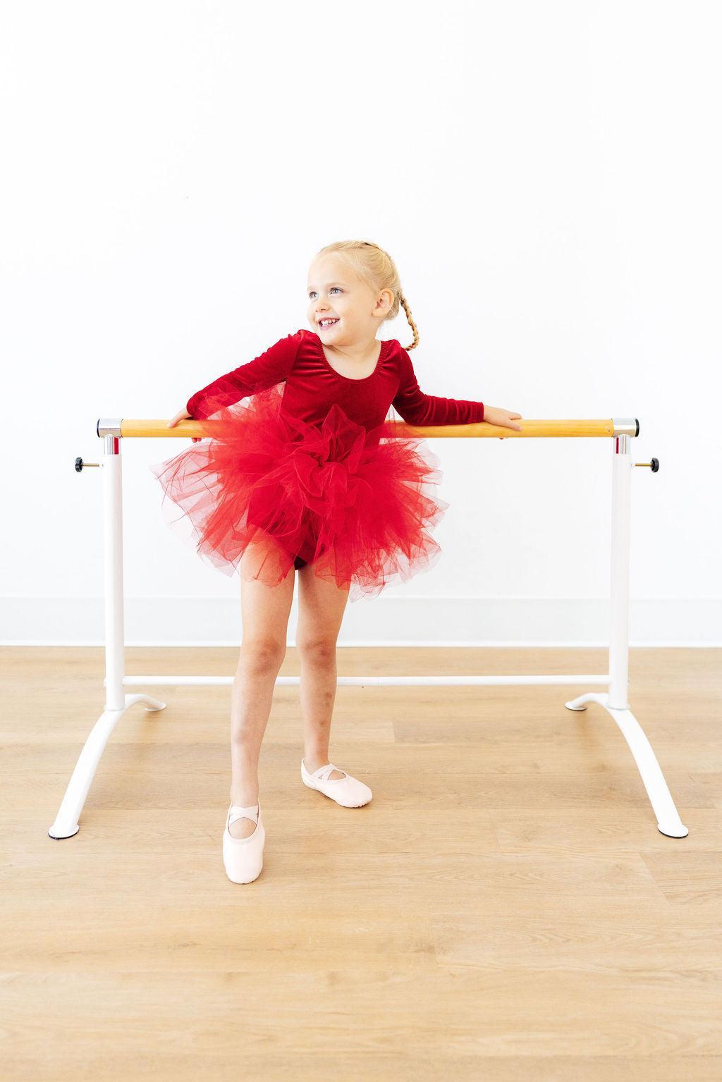 Red Velvet L/s Tutu Leotard