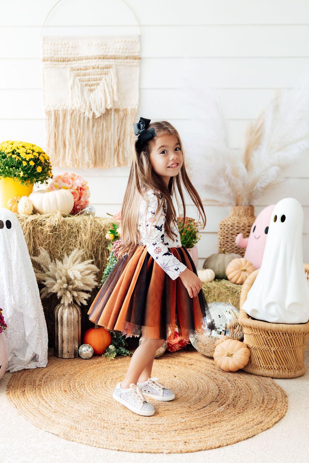 Boo-tiful Halloween L/s Tutu Dress