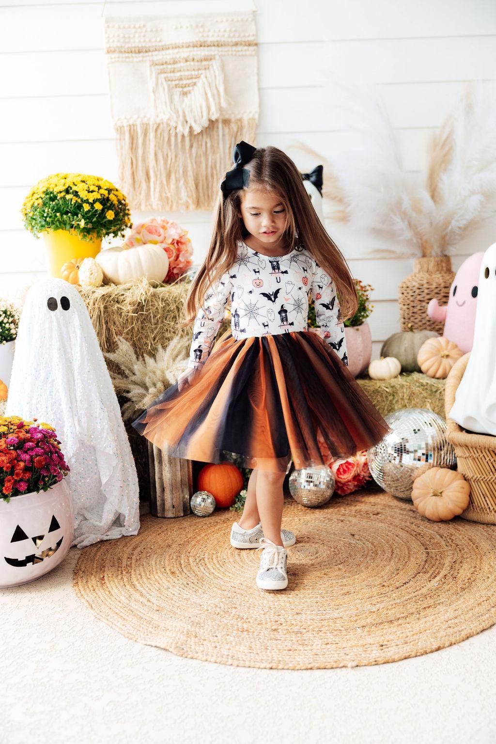 Boo-tiful Halloween L/s Tutu Dress