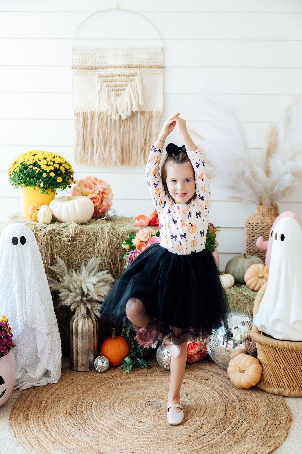 Pretty In Pumpkin L/s Tutu Dress