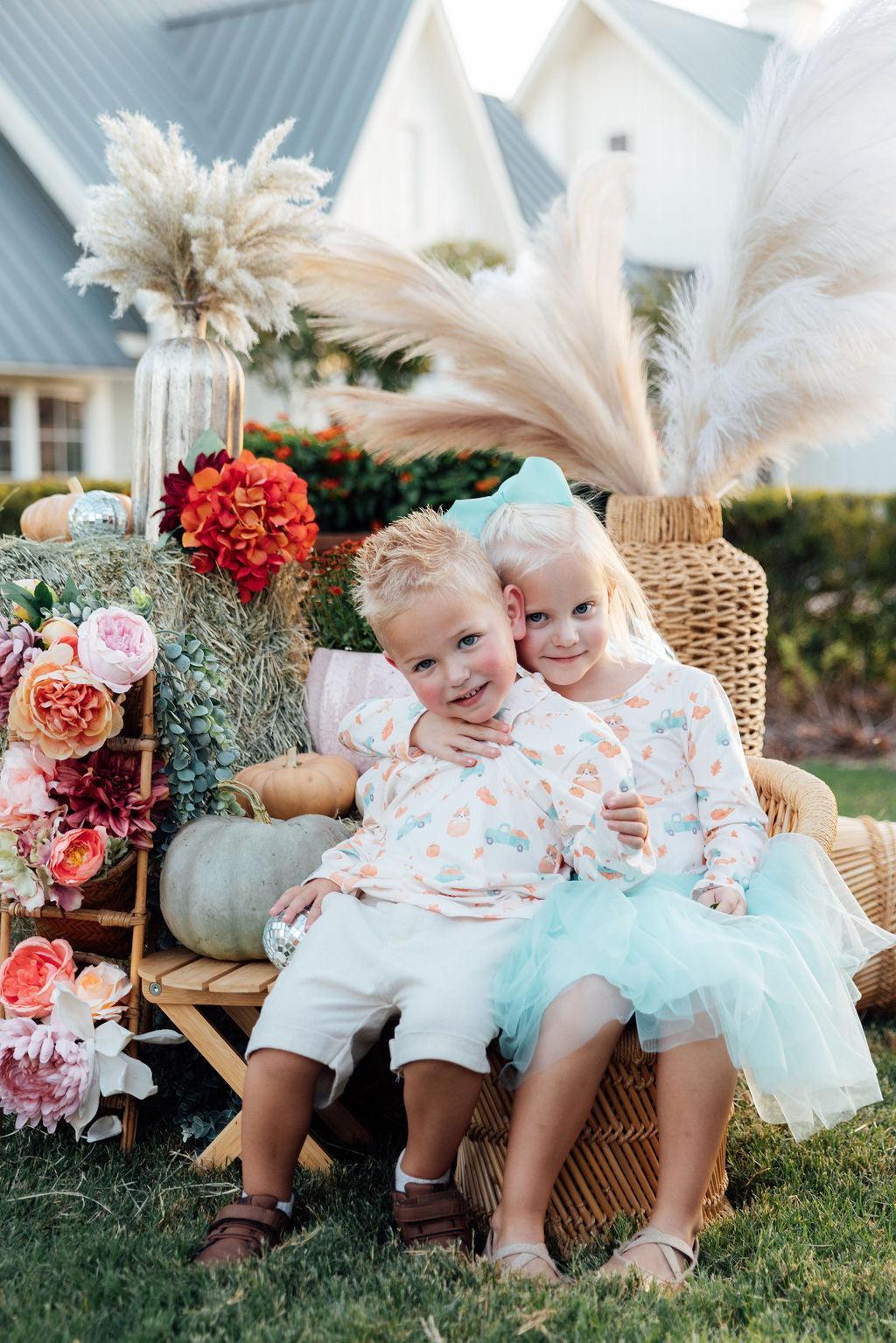 Pumpkin Spice Pups L/s Tutu Dress