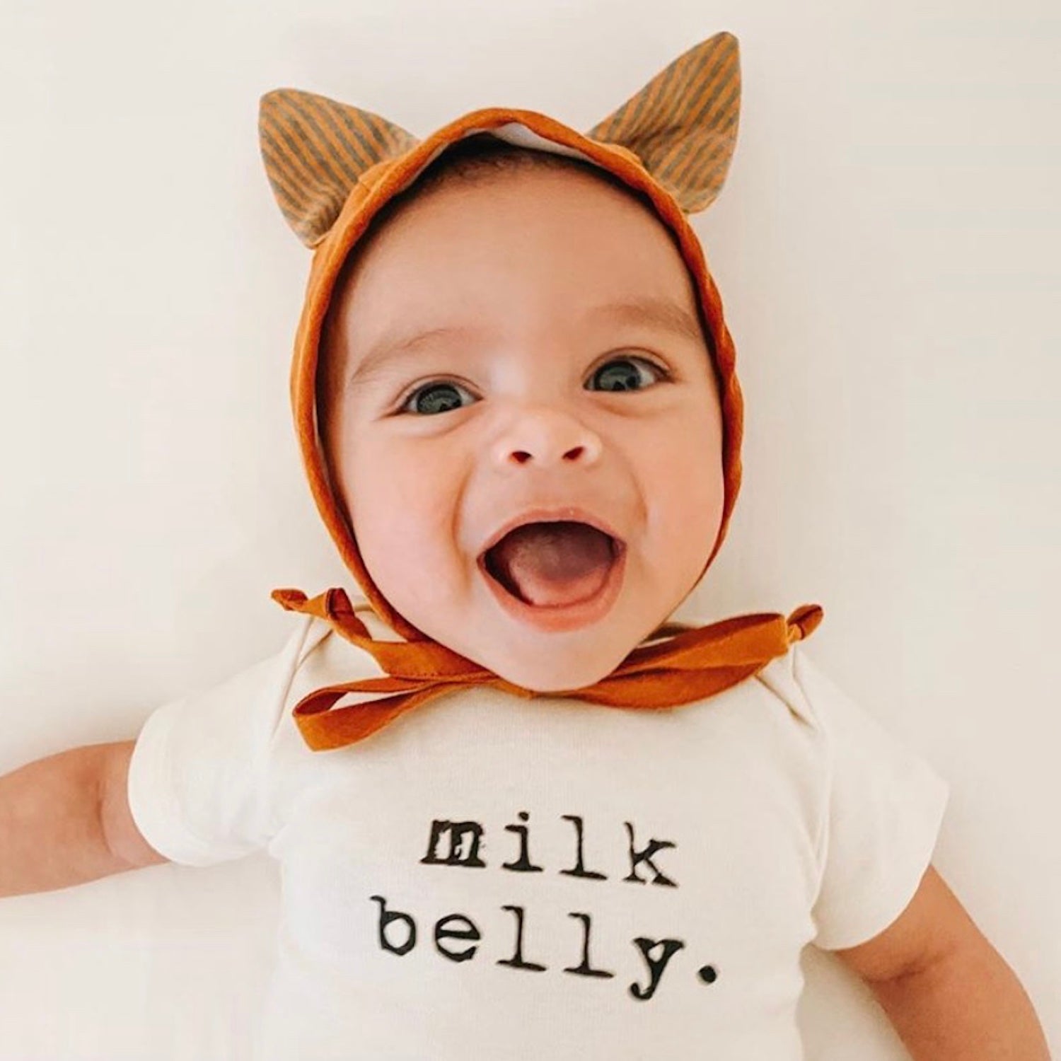 Milk Belly Organic Cotton Baby Bodysuit Short Sleeve