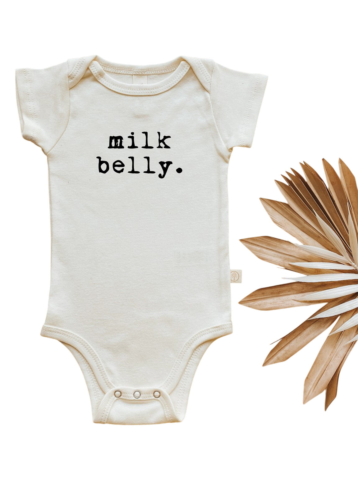Milk Belly Organic Cotton Baby Bodysuit Short Sleeve