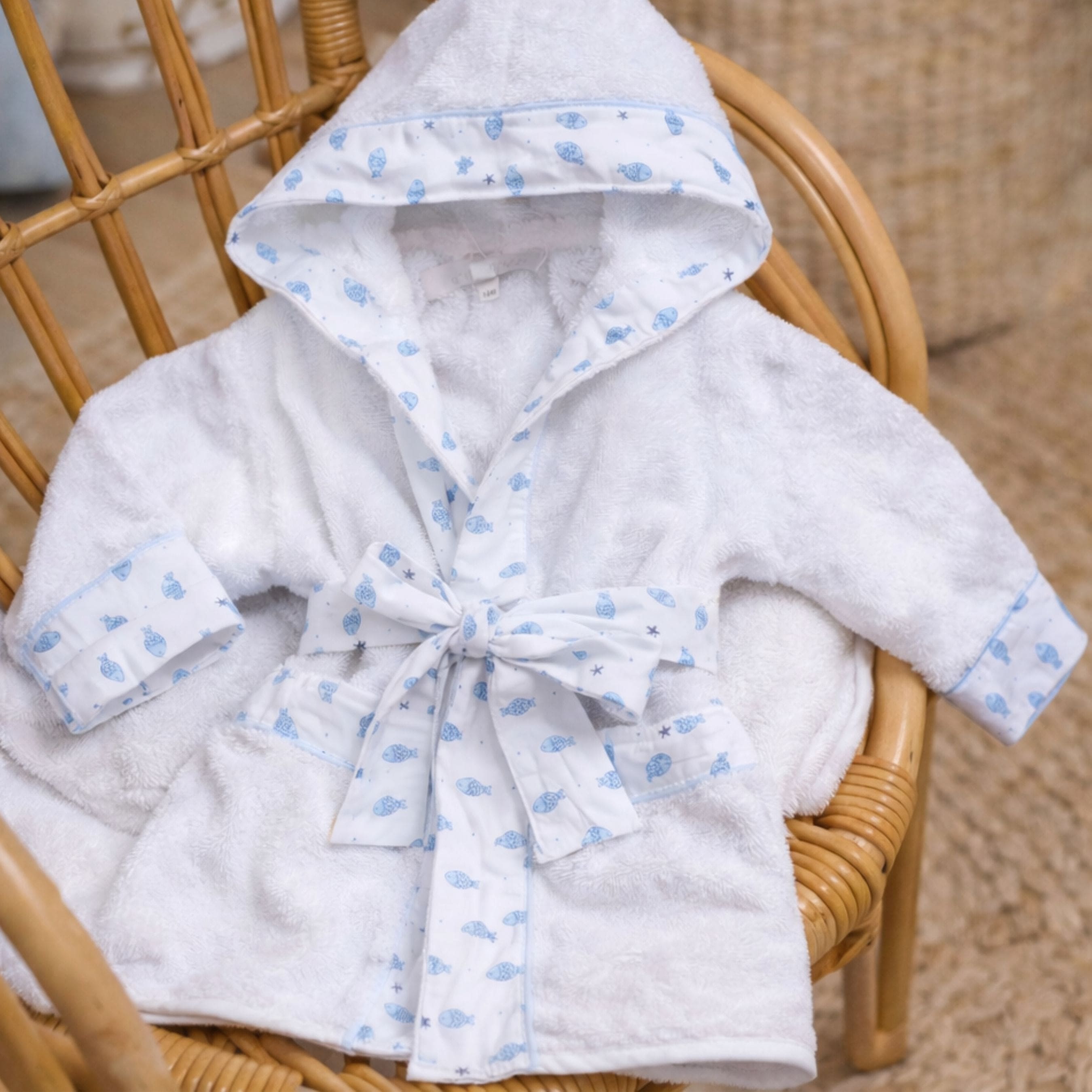 Milo | Boys White Cotton Bathrobe
