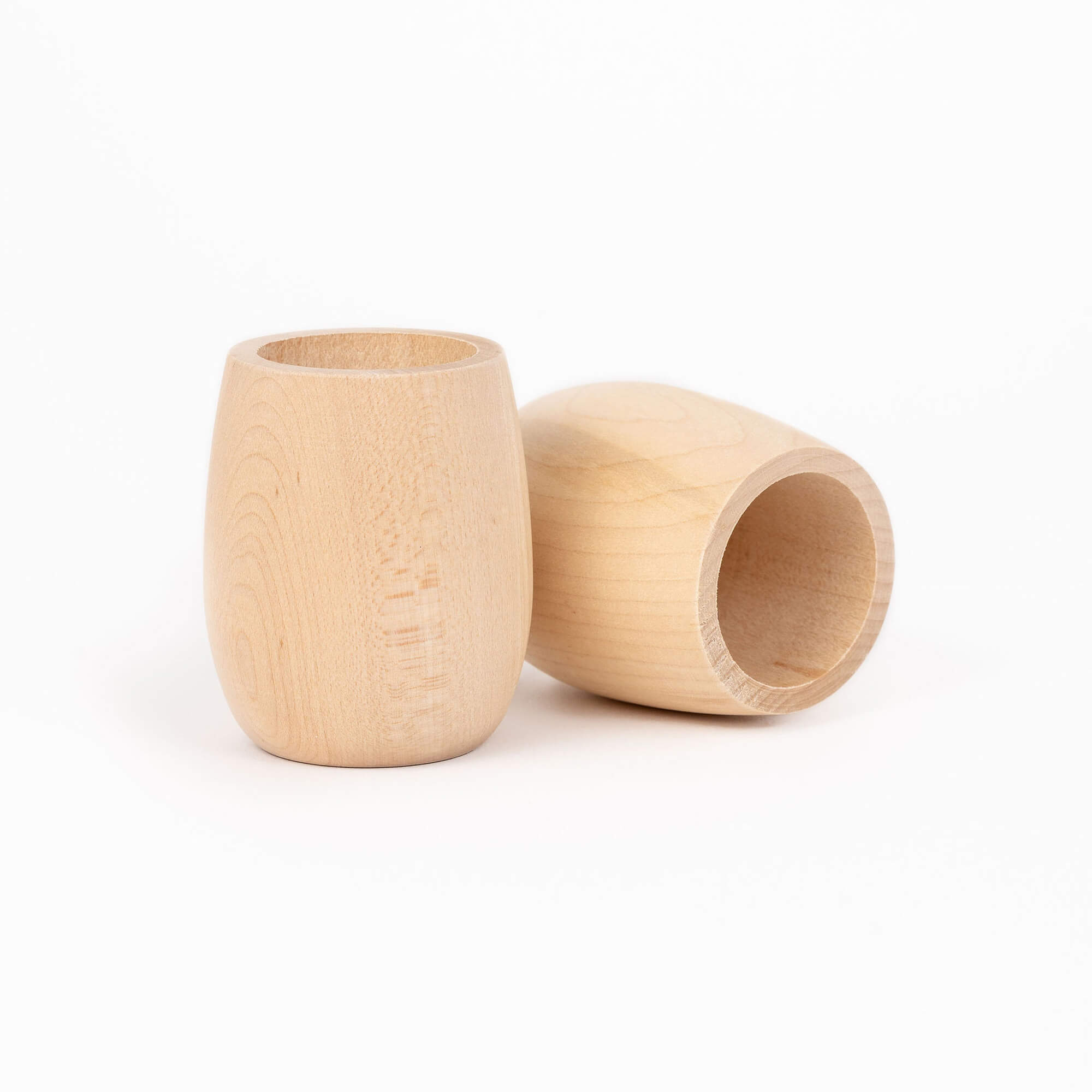 Wood Play Cups, Set Of 2