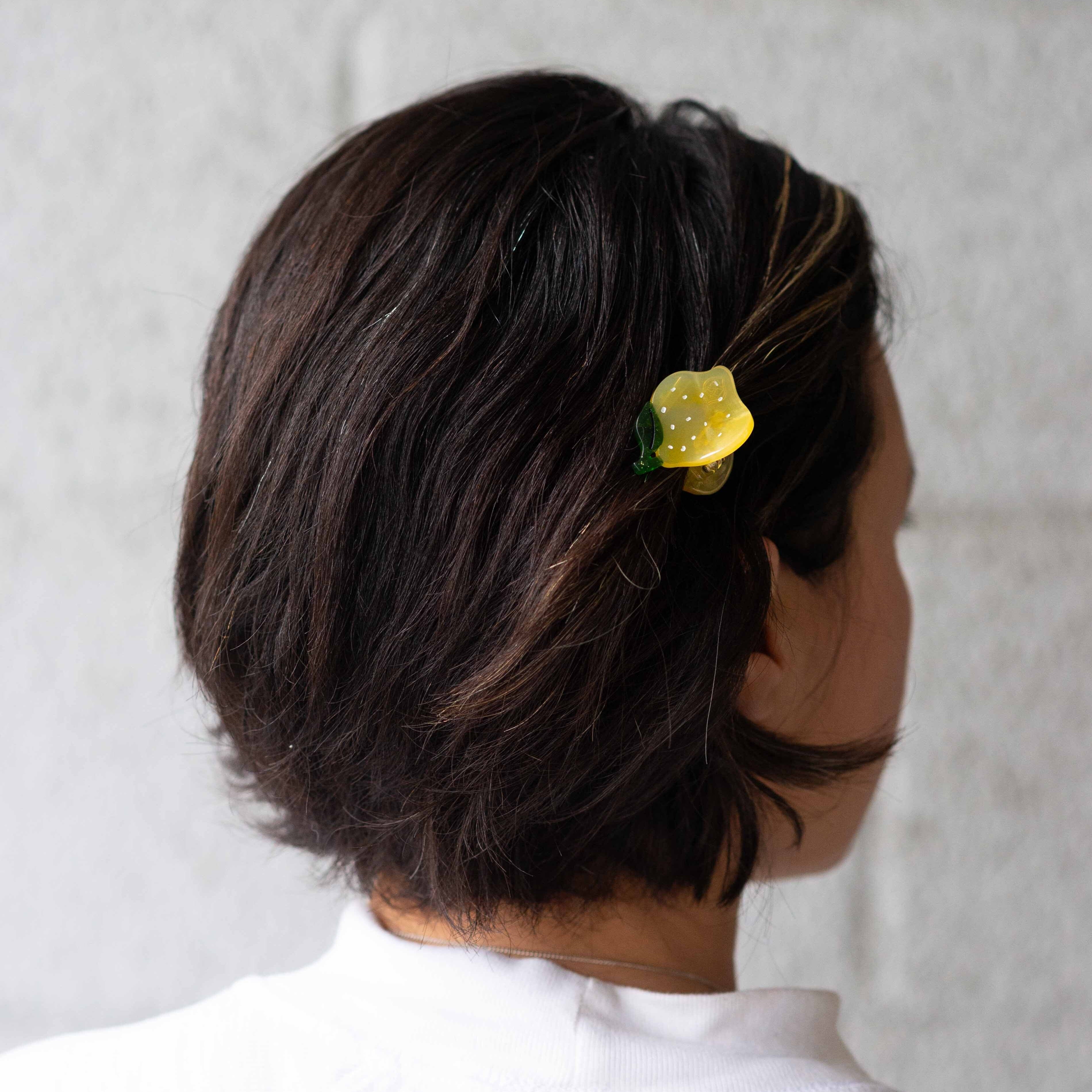 Mini Lemon Hair Claw Clip