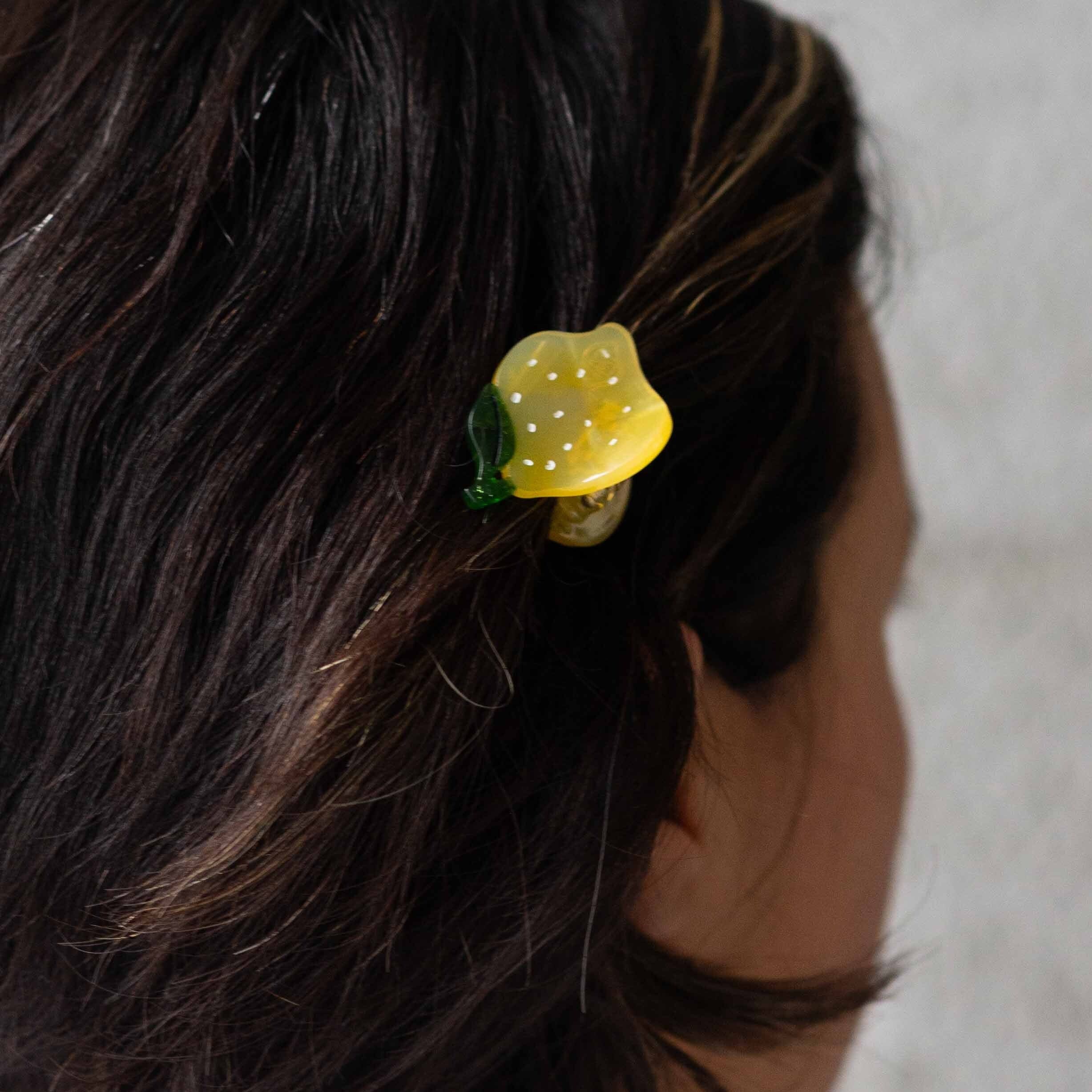 Mini Lemon Hair Claw Clip