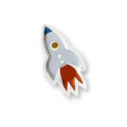 Mini Rocketship Snack Plate (set Of 8)