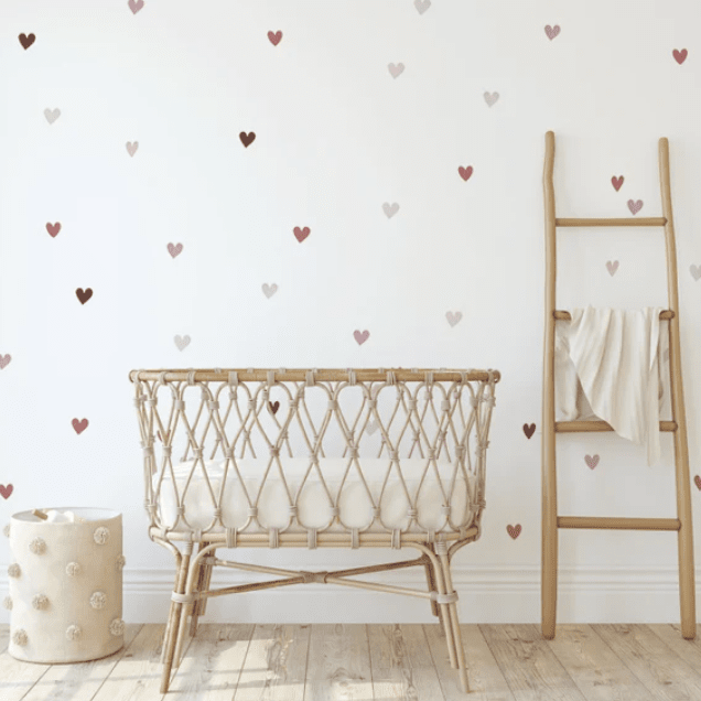 Mini Watercolor Hearts Wall Decals