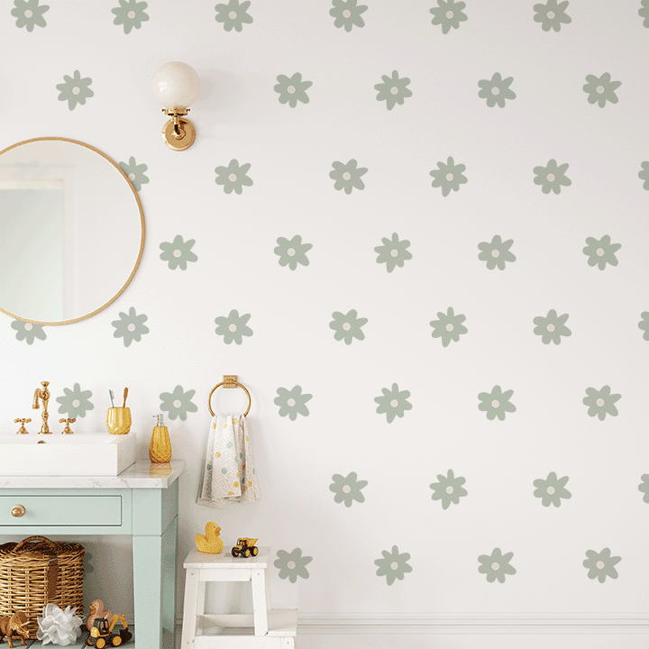 Mini Whimsy Daisy Wall Decals