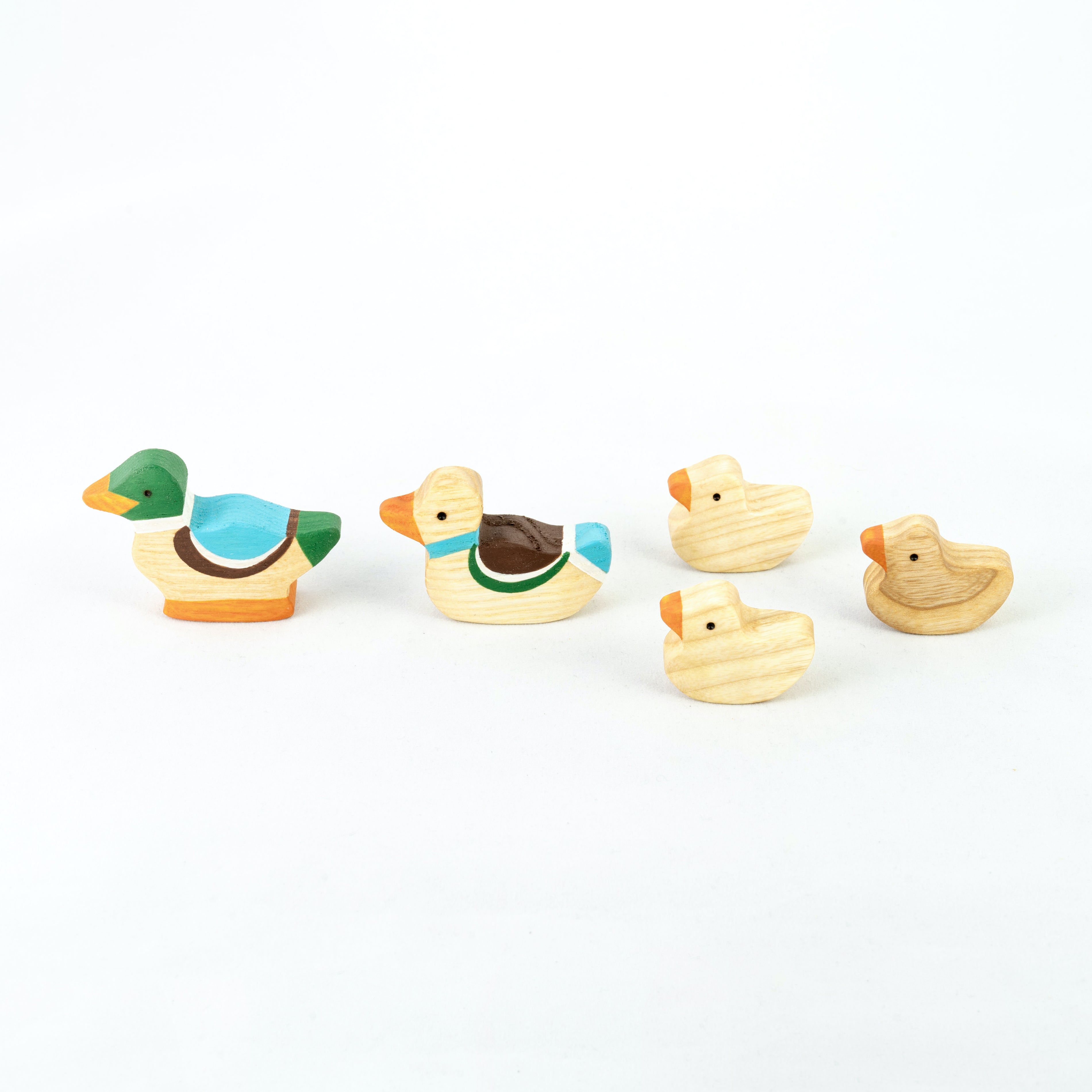 Miniature Duck Figurines- 5 Pieces