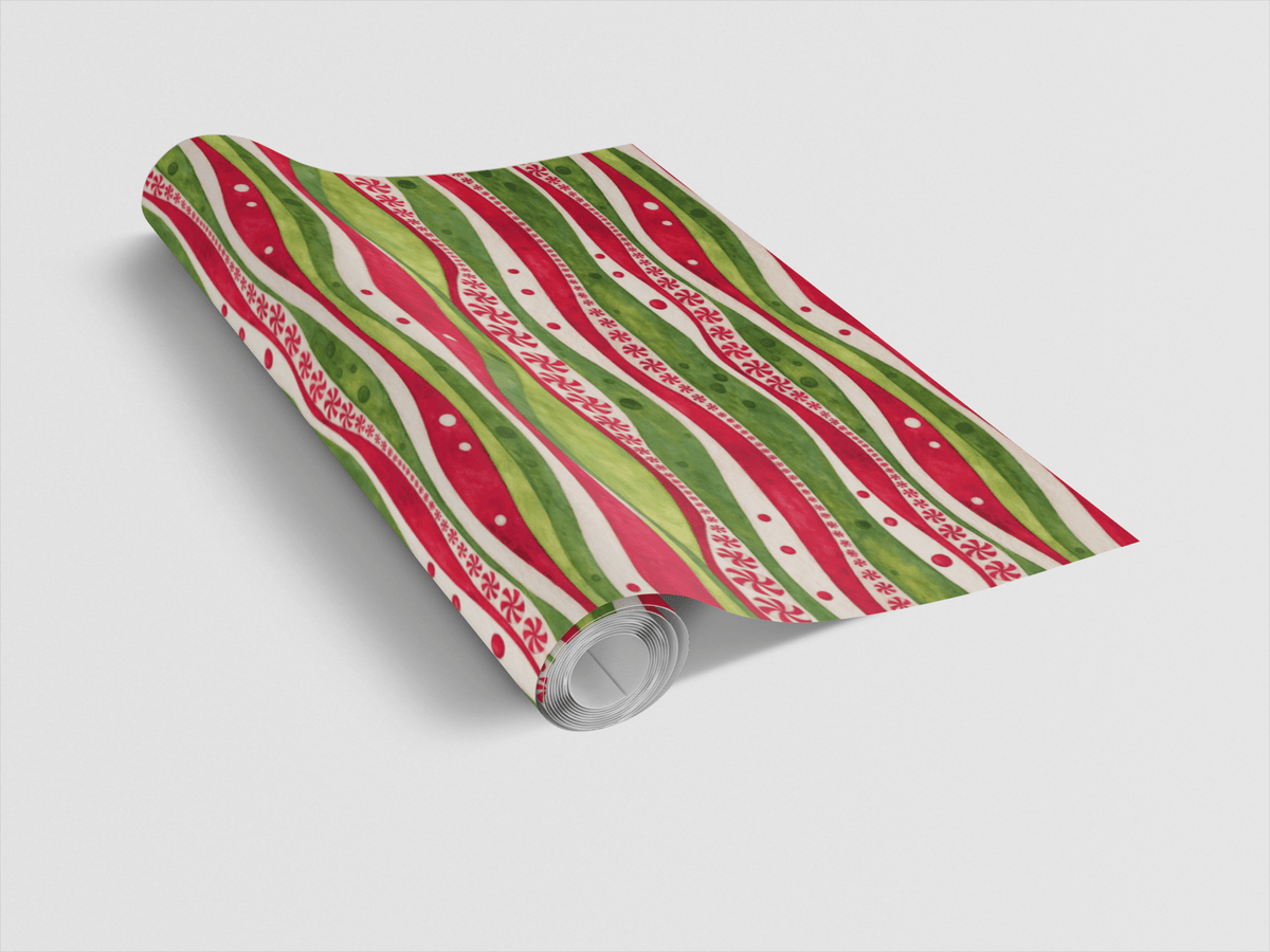 Peppermint Whispers Wrapping Paper