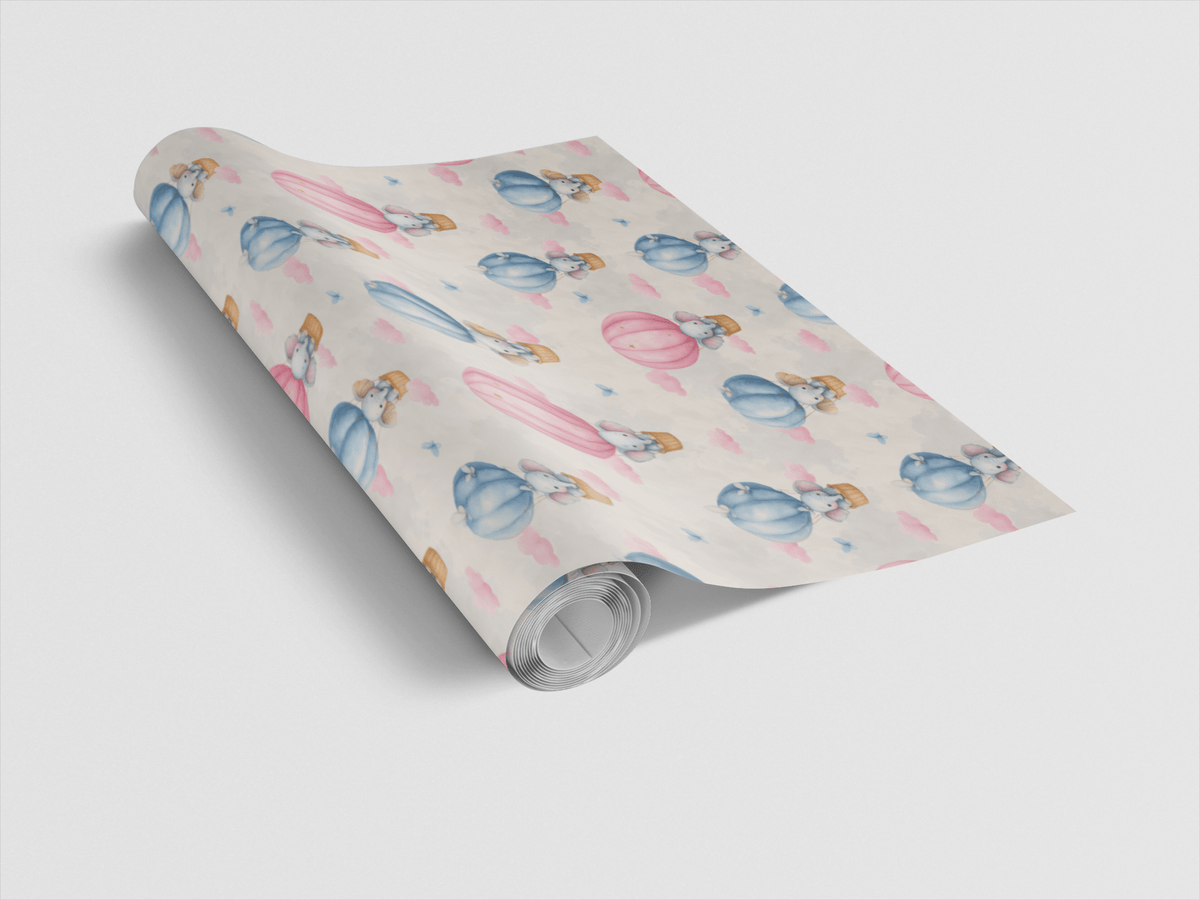 Whimsical Elephants In The Sky Wrapping Paper