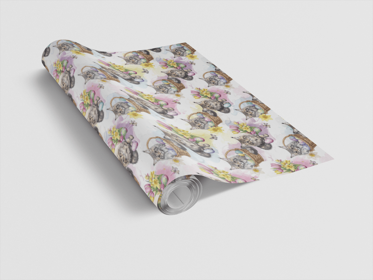 Whiskers & Easter Festivities (maine Coon) Wrapping Paper