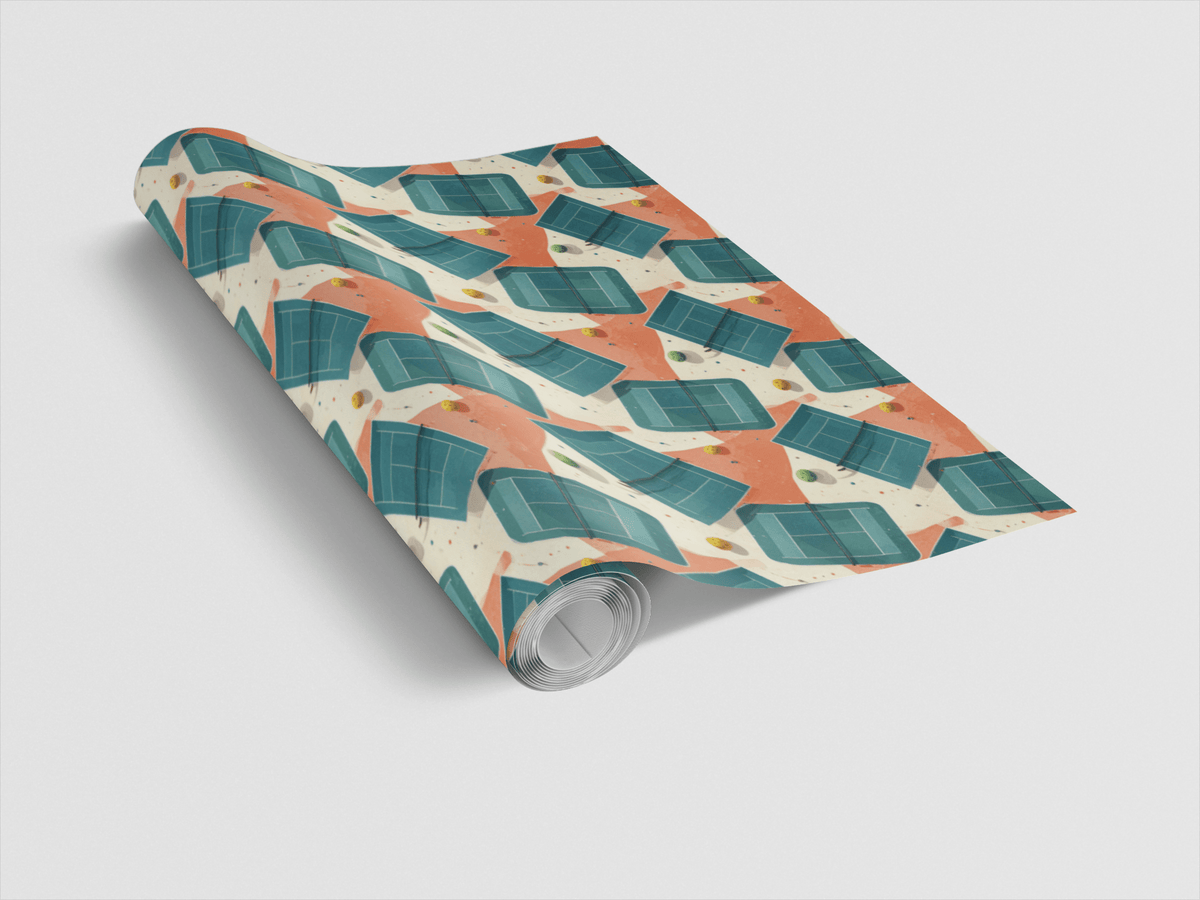 Sunlit Resort Courts Wrapping Paper