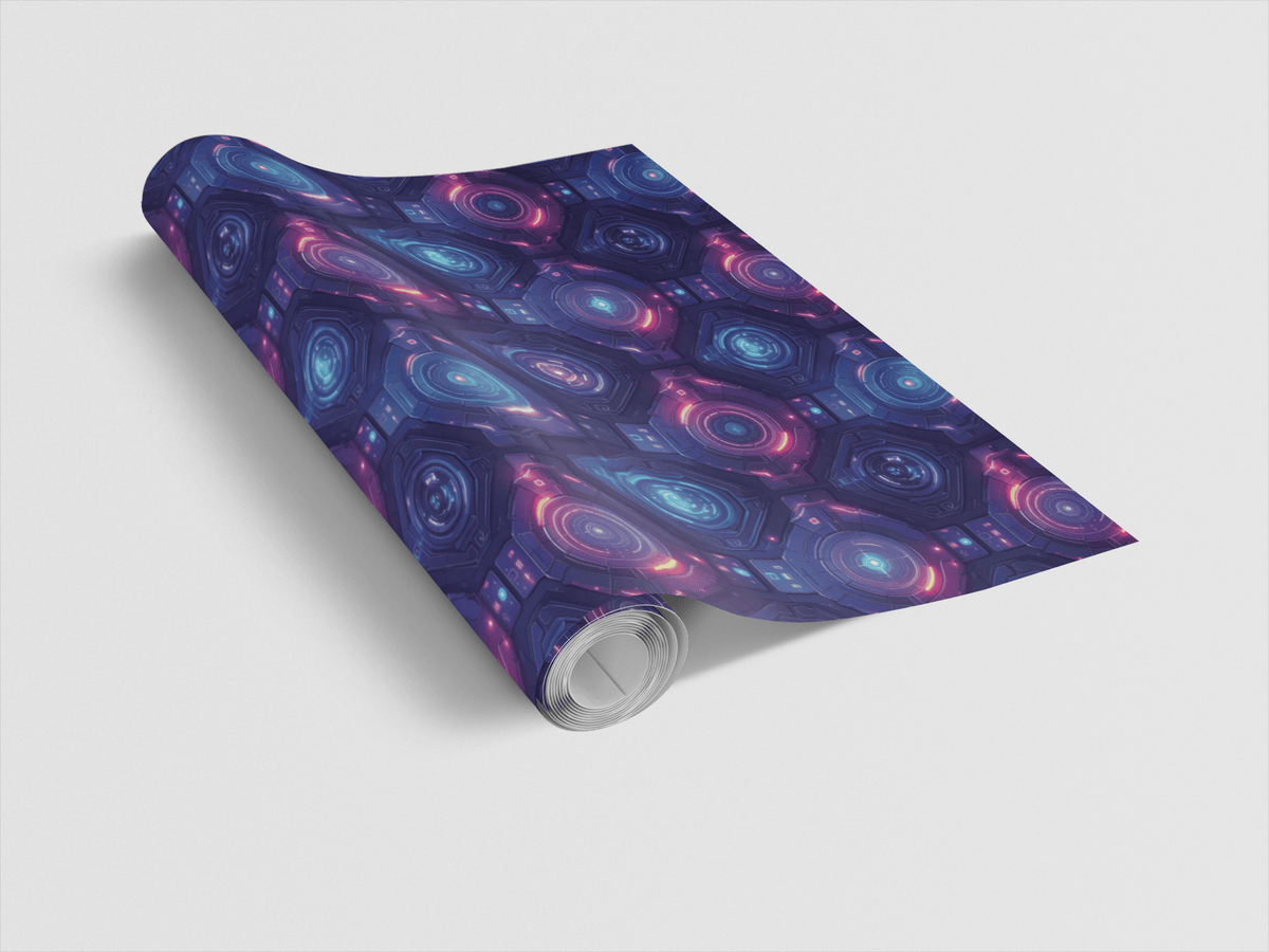 Cyber Spaceship Ui Tech Wrapping Paper