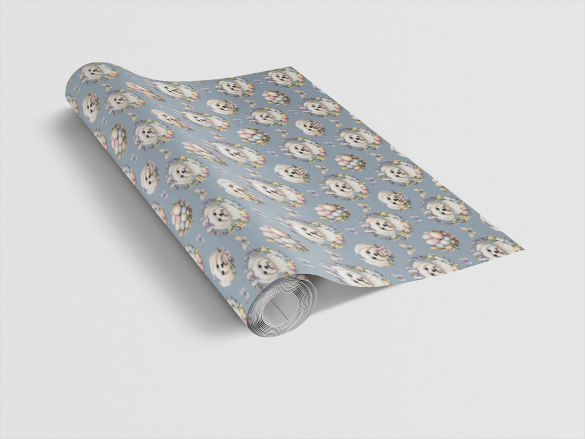 Pastel Easter Maltese Wrapping Paper