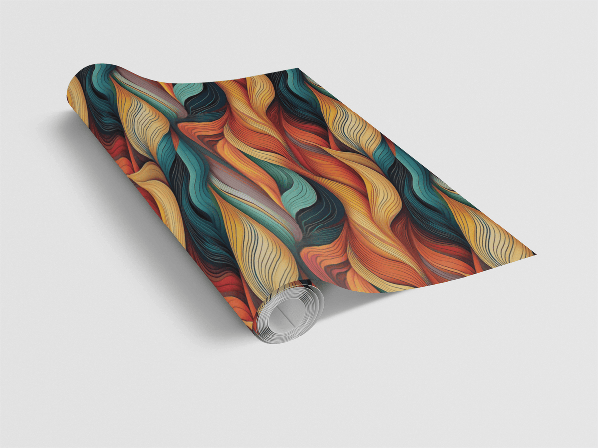 Brushstroke Bands Wrapping Paper