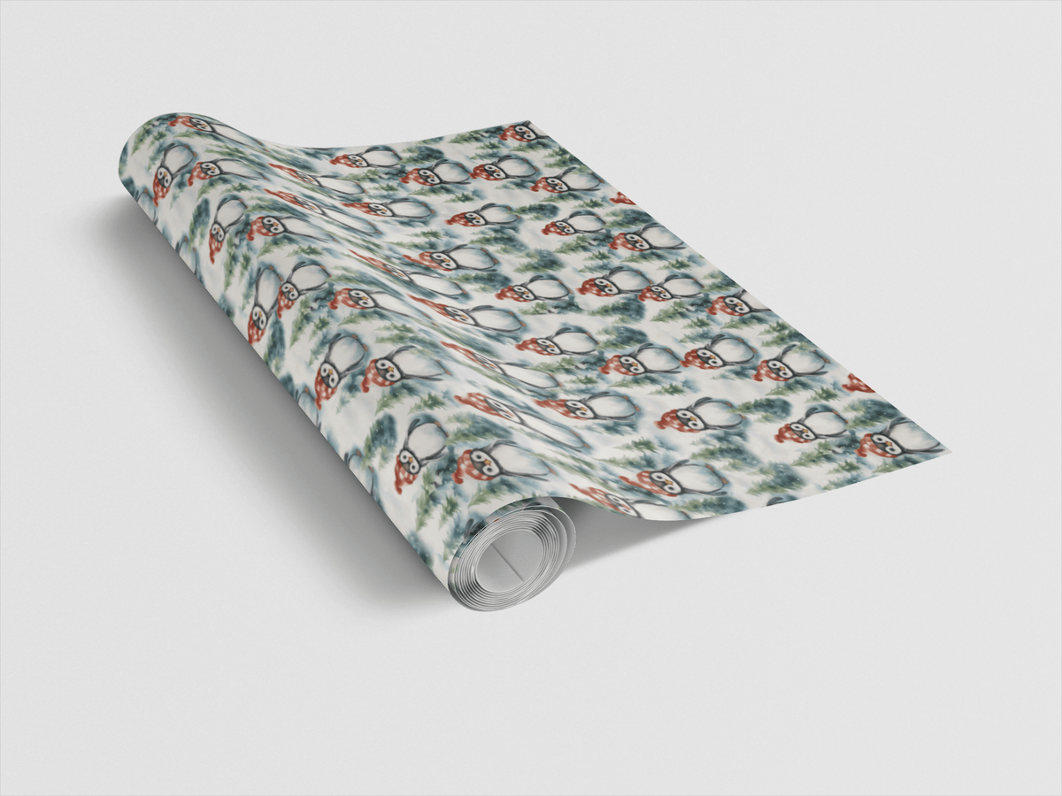 Winter Waddle Wrapping Paper