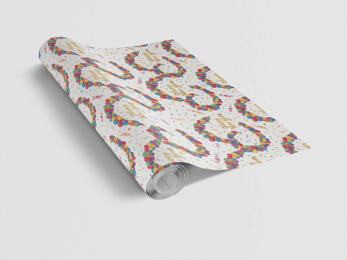Festive New Year Wrapping Paper