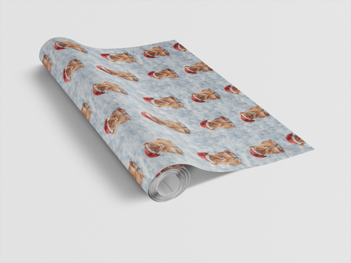Wintertime Lioness Wrapping Paper